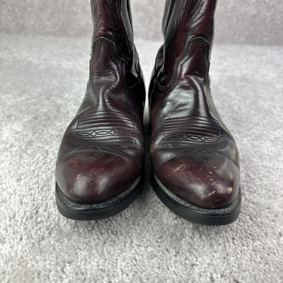 Durango Mens Wine Colored Leather Western Cowboy‎ Boots Size 8.5 D TR2542 - Picture 2 of 9
